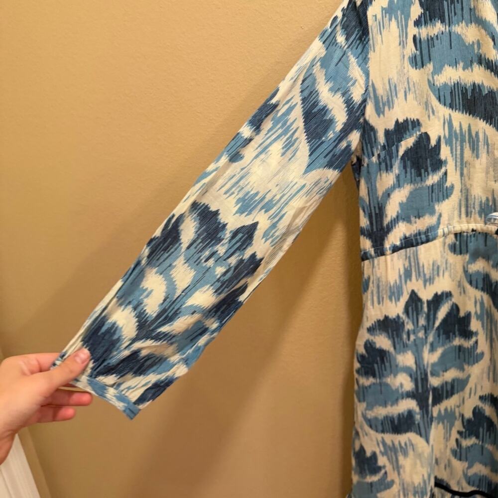 Tuckernuck Olivia James The Label Blue Cotton Long Sleeve Maxi Dress Small - Picture 13 of 14